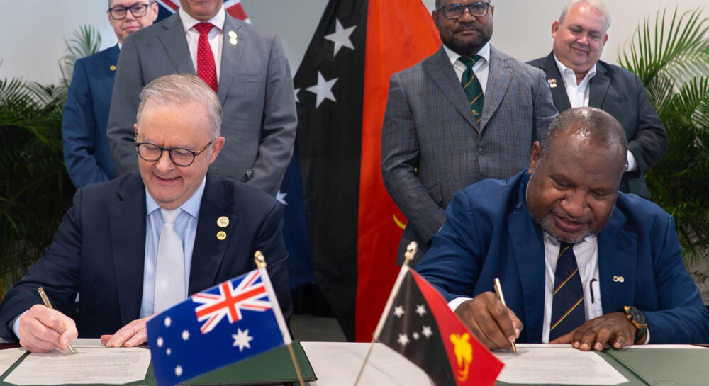 Anthony Albanese and James Marape