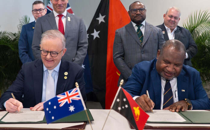 Anthony Albanese and James Marape