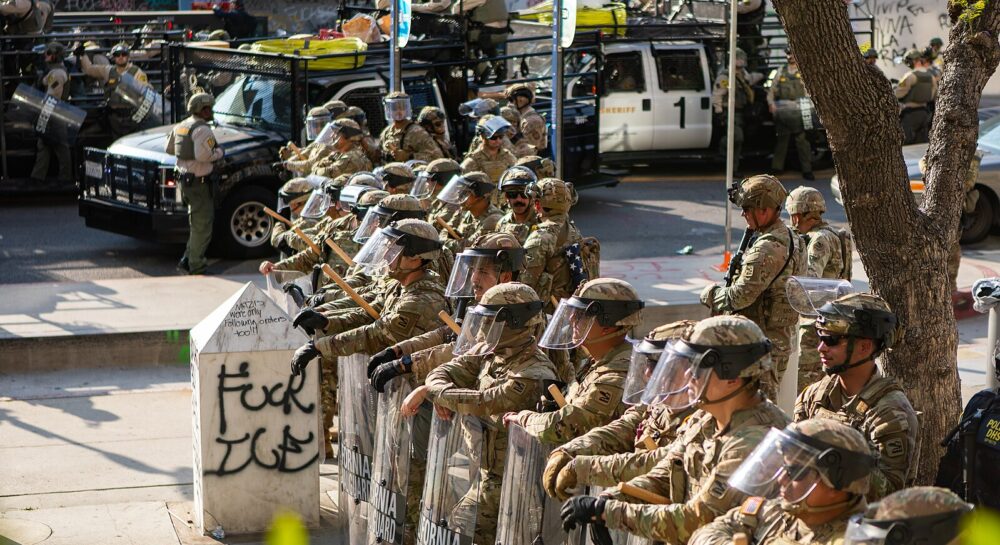 California National Guard during the LA 'riots' in 2025.