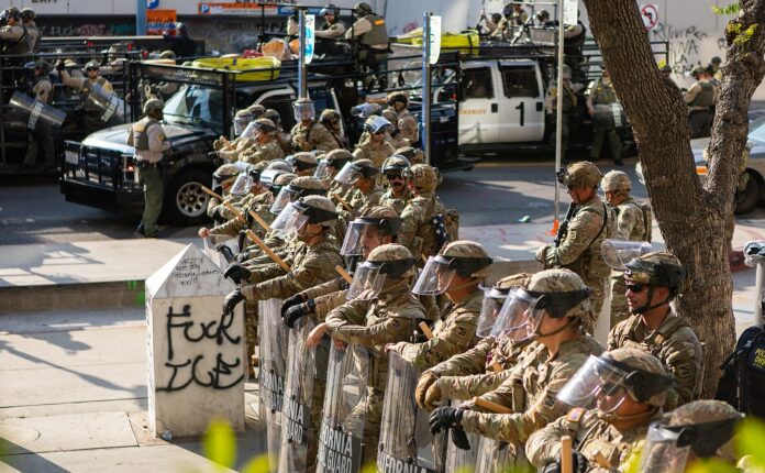 California National Guard during the LA 'riots' in 2025.
