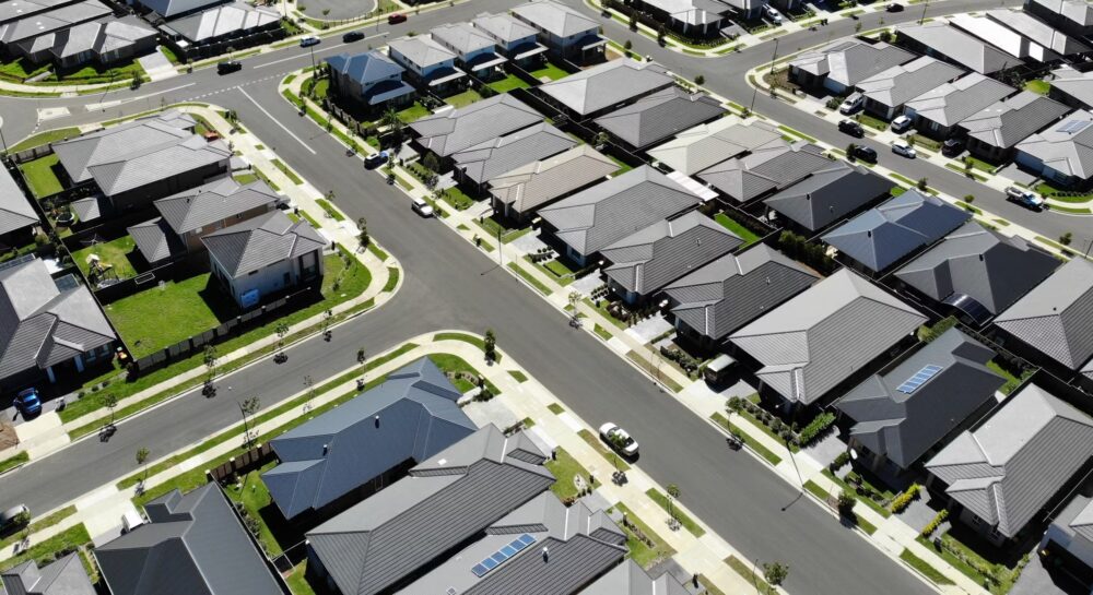 Generic Australian suburban housing.