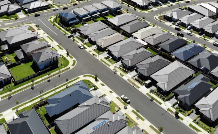 Generic Australian suburban housing.