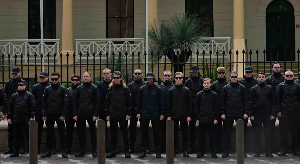 neonazis at NSW parliament house November 2025