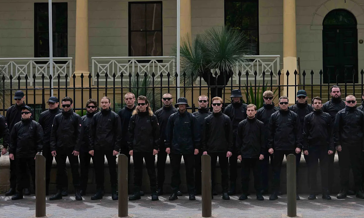 neonazis at NSW parliament house November 2025