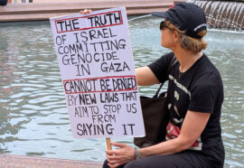 Placard at Palestine demonstration